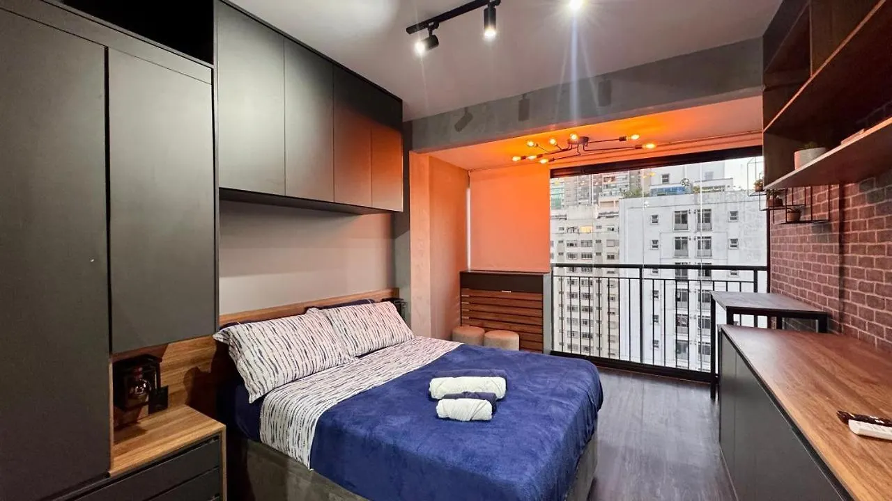 סאו פאולו Studio Com Ampla Vista, Pq Augusta, 11 Andar, Metro